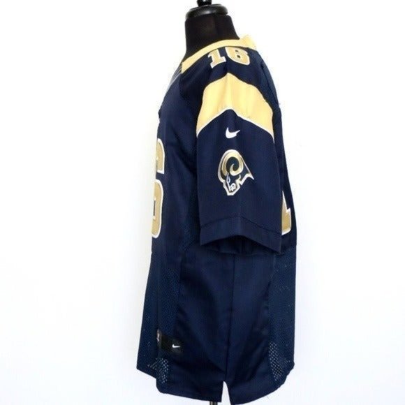 NEW! NFL Nike Los Angeles Rams Goff #16 Embroidered Stitched Jersey SZ L - Picture 3 of 6